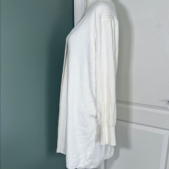 Banana Republic Factory Elegant Cream Open-Front Cardigan Sweater - Picture 5 of 14